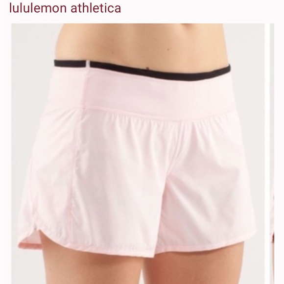 Lululemon sparkly pink Turbo run Shorts. Size 4 - Picture 1 of 6